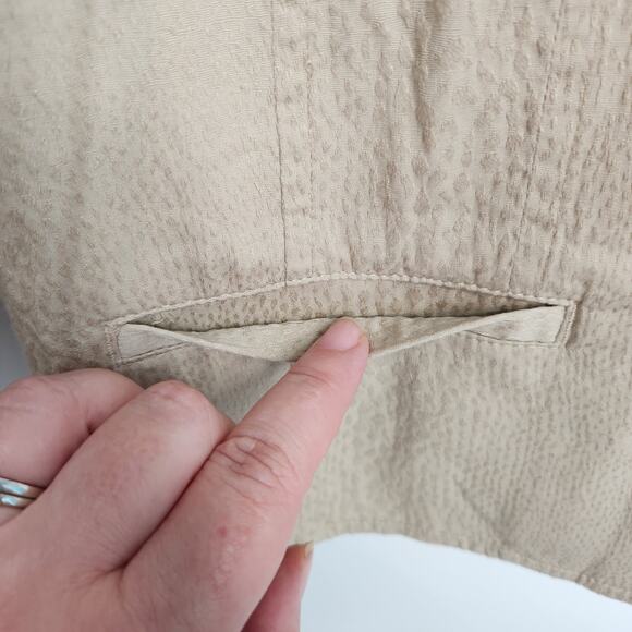 NWT Christopher & Banks Tan Minimalist Button Down Blazer Jacket Women's L - Picture 7 of 10